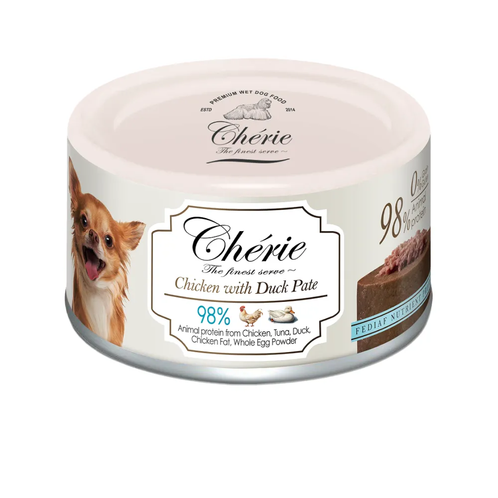 Chérie Pate вологий корм-паштет з куркою та качкою для собак, 80 г